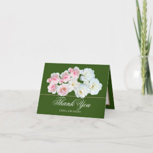 Floral Bouquet White Blume Hochzeit Vielen Dank Dankeskarte