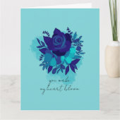 Floral Bouquet Zitat Valentinstag Karte (Vorderseite)