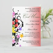 Floral Bouquet Zivile Gewerkschaft Einladung (Stehend Vorderseite)