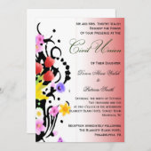 Floral Bouquet Zivile Gewerkschaft Einladung (Vorne/Hinten)