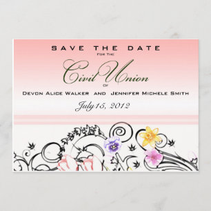 Floral Bouquet Zivile Gewerkschaft Save the Date e