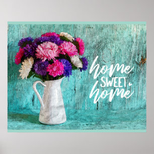 Floral Bouquet Zuhause Sweet Zuhause Poster