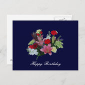 Floral Bouquet zum Geburtstag Postkarte (Vorne/Hinten)