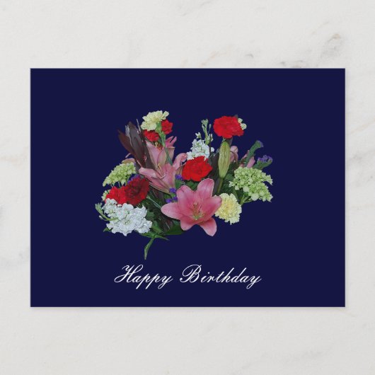 Floral Bouquet zum Geburtstag Postkarte (Vorderseite)