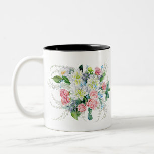 Floral Bouquet Zweifarbige Tasse