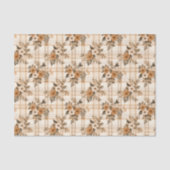 Floral Bouquets and Autumn Plaid 3 Sheets Seidenpapier (Vorderseite)