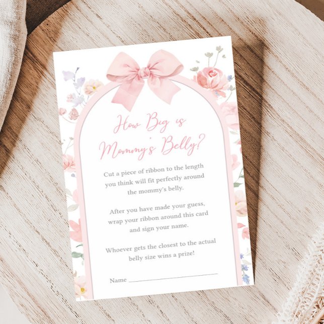 Floral Bow Baby in Bloom Shower How Big Is Game (Von Creator hochgeladen)