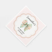 Floral Bow Birthday Napkins Serviette (Ecke)