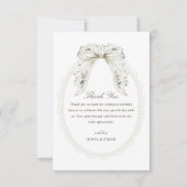 Floral Bow Cottage Baby Shower Dankeskarte (Vorderseite)