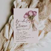 Floral Bow Elegant Boho Brautparty Einladung