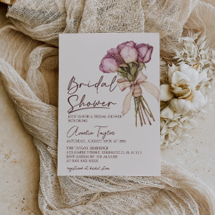 Floral Bow Elegant Boho Brautparty Einladung