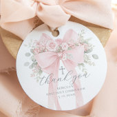  Floral Bow First Holy Communion Thank you Geschenkanhänger