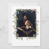 Floral Bow Garden Rustikales Elegantes Foto Hochze Einladung (Rückseite)