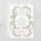 Floral Bow Garden Rustikales Elegantes Foto Hochze Save The Date (Vorderseite)