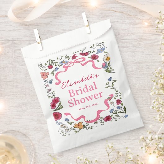 Floral Bow Sie bindet das Brautparty des Knotens Geschenktütchen (Ausgeschnitten)