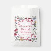 Floral Bow Sie bindet das Brautparty des Knotens Geschenktütchen (Vorderseite)