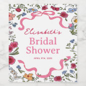 Floral Bow Sie bindet das Brautparty des Knotens Weinetikett (Einzelnes Label)