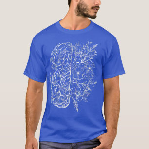 Floral Brain Map Science and Art Neuroscience Neun T-Shirt