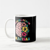 Floral Brain Mental Health Problem Therapeut Wildf Kaffeetasse (Links)
