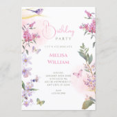 Floral branch birthday einladung (Vorderseite)