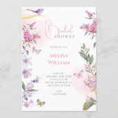 Floral branch bridal shower einladung (Vorderseite)