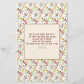 Floral Brautparty Bingo Flyer (Hinten)