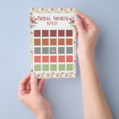 Floral Brautparty Bingo Flyer (Handgriff)