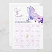 Floral Brautparty Bingo Spiel Einladung (Vorne/Hinten)