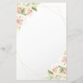 Floral Brautparty Bingo Spielkarte Flyer (Hinten)