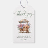 Floral Brautparty Botanischer Dank Geschenkanhänger (Vorderseite)