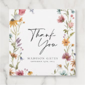 Floral Brautparty Danke Karte Geschenkanhänger (Vorderseite)