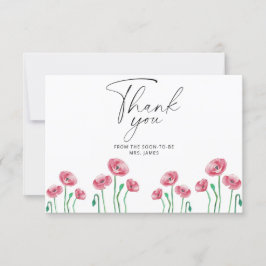 Floral Brautparty Dankeschön Karte