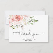 Floral Brautparty Dankeschön Karte (Vorderseite)