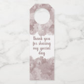 Floral Brautparty Flaschenhanger Tag Flaschenanhänger (Rückseite)