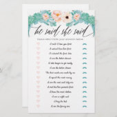 Floral Brautparty Game, sagte er (Vorne/Hinten)