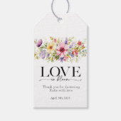 Floral Brautparty Geschenk Gefallen Tag Geschenkanhänger (Vorderseite)