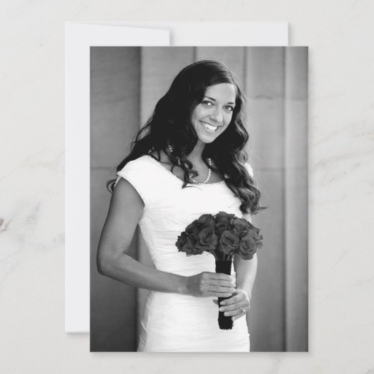 Floral Brautparty Vielen Dank Foto Cards Dankeskarte (Rückseite)