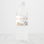 Floral Brautparty Wasser Flasche Etikett (Vorderseite)