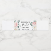 Floral Brautparty Wasser Flaschen Etiketten (Einzelnes Label)