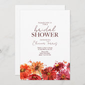 Floral Brautparty Wildblumen Boho Bridal Showe Einladung (Vorne/Hinten)