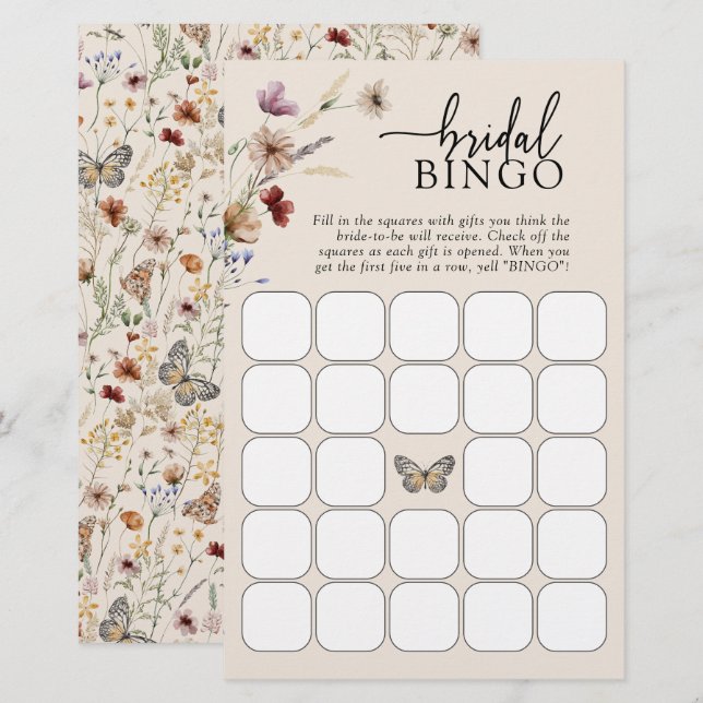 Floral Bridal Bingo (Vorne/Hinten)