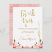 Floral Bridal Brunch Brautparty Danke Karte (Vorne/Hinten)