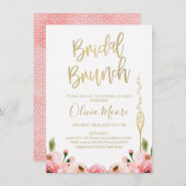 Floral Bridal Brunch Bridal Dusche Einladung (Vorne/Hinten)