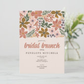Floral Bridal Brunch Dusche Einladung (Stehend Vorderseite)