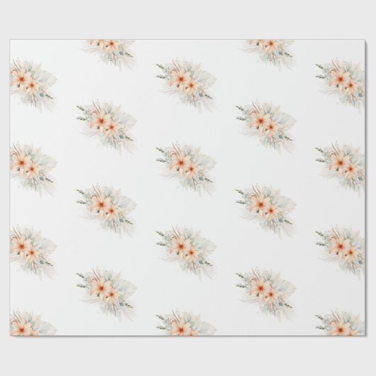 Floral Bridal Geschenkpapier (Flach)
