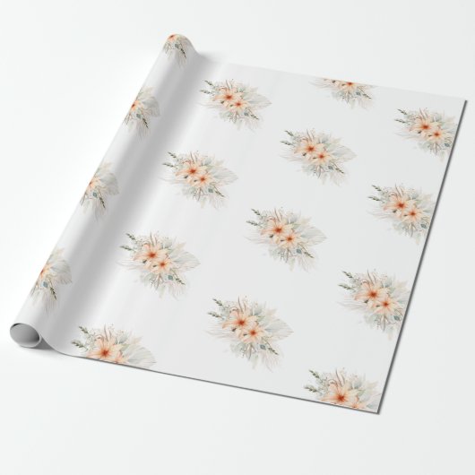 Floral Bridal Geschenkpapier (Ungerollt)