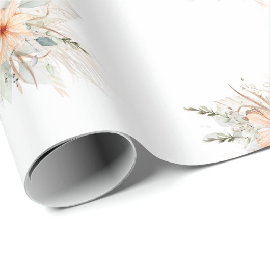Floral Bridal Geschenkpapier (Rolleneckpunkt)