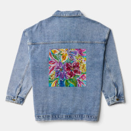 Floral Bridal Jeans Jacket Jeansjacke