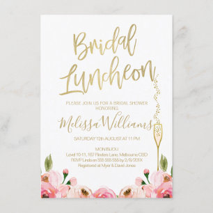 Floral Bridal Luncheon Einladung