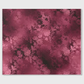 Floral Bridal Marsala Glitzer Burgundy Glam Geschenkpapier (Flach)